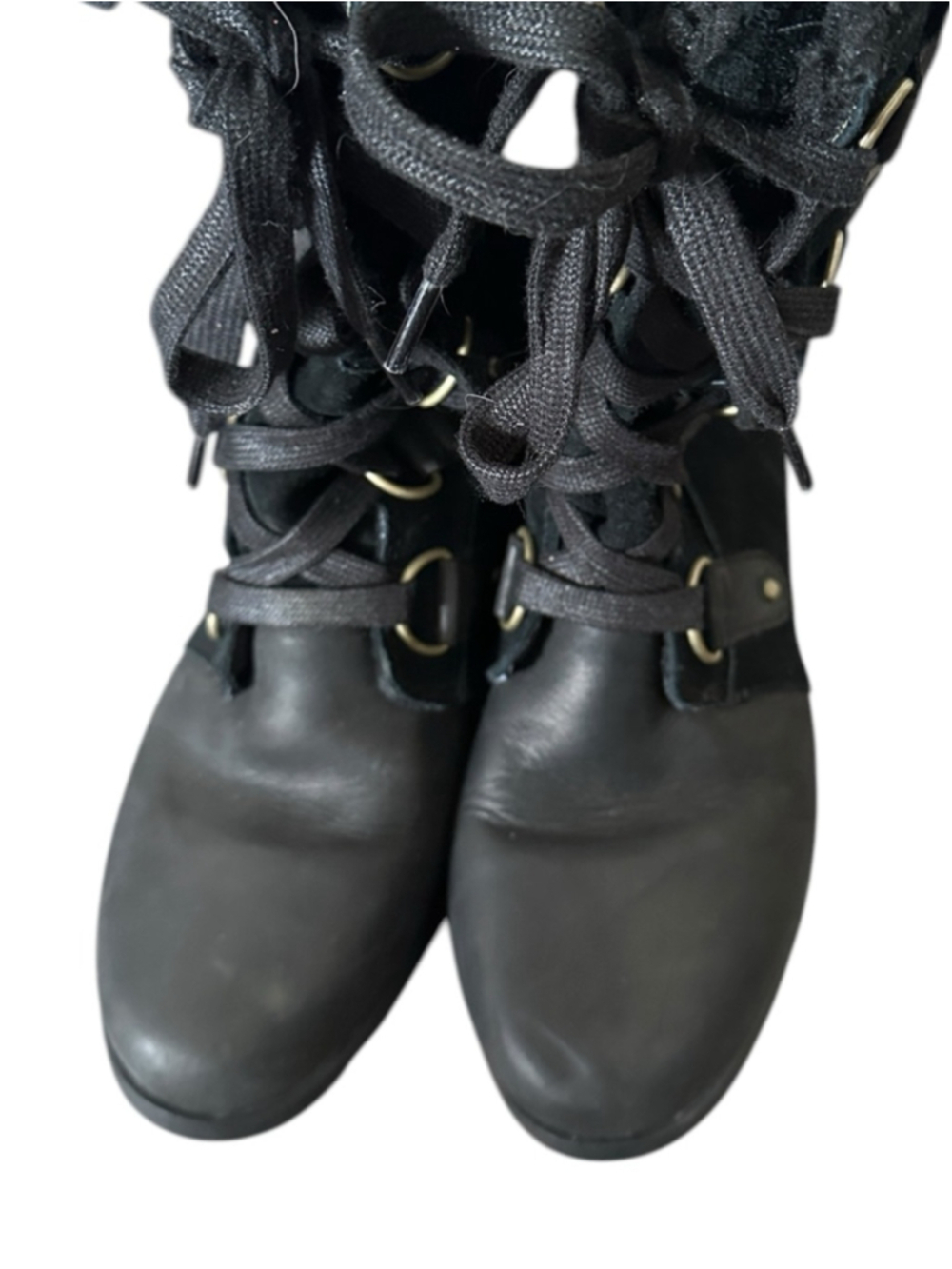 Sorel Emelie Boots fleece lined boots winter boots Tie up warm sz 8.5 - Picture 8 of 12